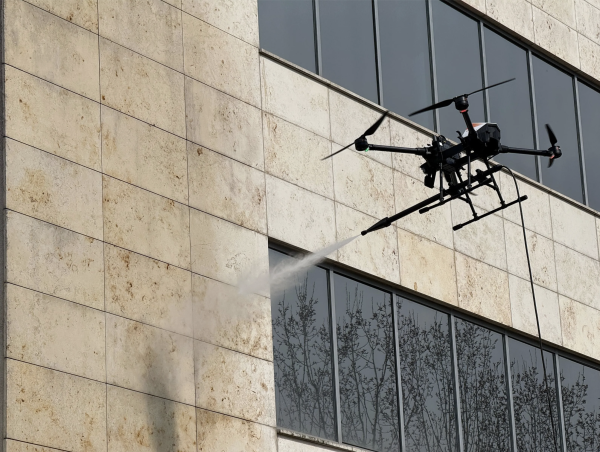 C10 Industrial Cleaning Drone cleaning building